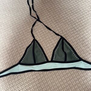 Green Triangle Bikini Top